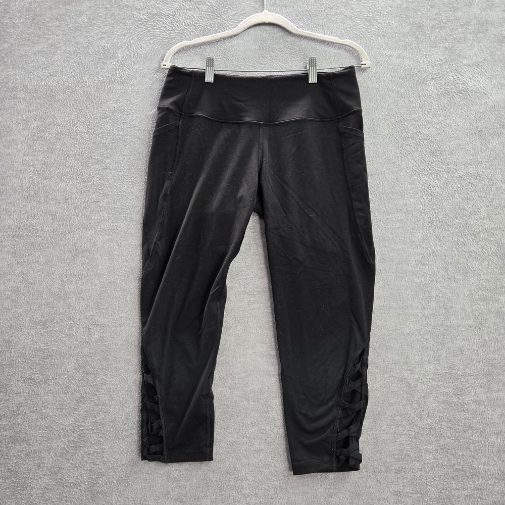 Victoria Sport Women Activewear Pants Large‎ Black Cropped Legging Workout